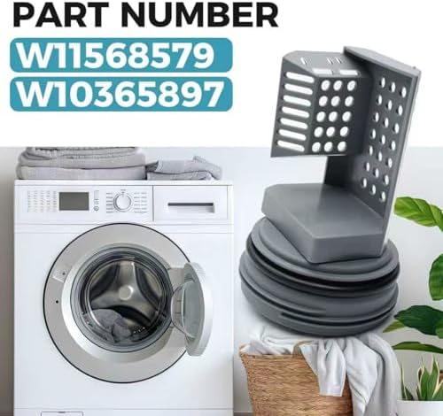 W10365897 W11568579 Washer Filter Pump Cap for Whirlpool KitchenAid Maytag Jenn-Air Inglis and Magic Chef Crosley Amana Heavy DUTY for Old and New Models and Serials 50 and 60 Hertz for Models - Image 3