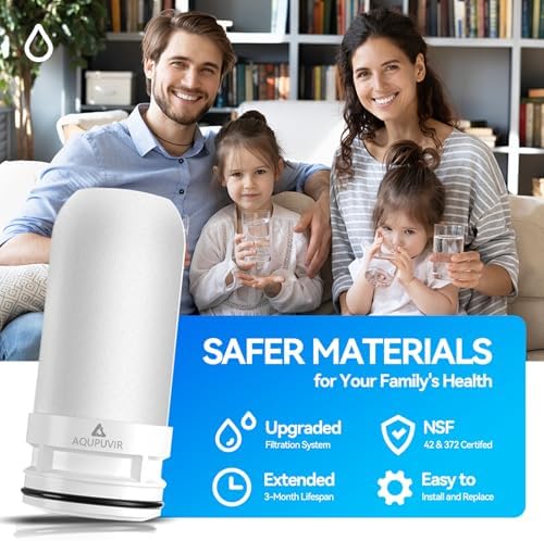 Faucet Replacement Filter Cartridges, Reduces Chlorine Taste & Odor, 320 Gallon, Compatible with Most Faucet Water Filters & Ceramic Purifiers, Pack of 2 - Image 3