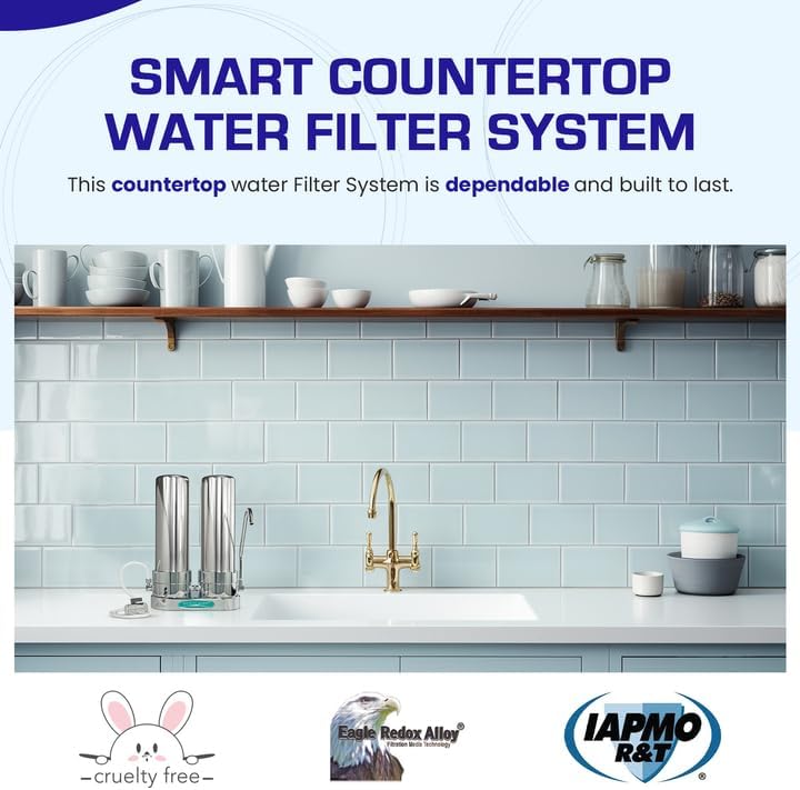 Smart Countertop Water Filter System | Crystal Quest (Double, Stainless Steel) - Image 2