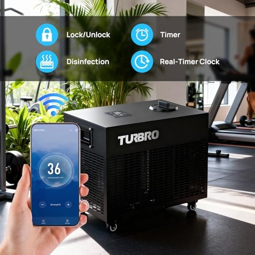 TURBRO 1 HP Ice Bath Water Chiller, 9,300BTU, Schedule Timer - Image 2