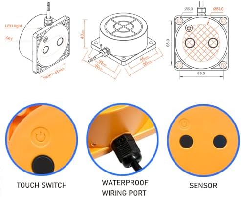 Moray Smart WiFi Water Level Sensor, LCD Water Tank Cistern Level Monitor, Ultrasonic Liquid Level Sensor, Water Detectors Alarms, Tuya Smart Devices, IP66 Waterproof Water Tank Level Monitor (ME201R) - Image 6