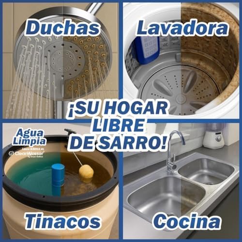 Anti-Tartar for Bathtubs and Cisterns, Removes Tartar from Pipes, Prevents the Formation of Tartar in Faucets and Showers, CleanWasser Clean Water Cartridge for 2,500 Liters - Image 5