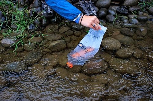 Vecto Water Collection and Filtration Bag (2L, 3L) - 28mm Neck Compatible with Popular Filters - Wide Opening for Easy Water Collection - Lightweight, Compact, Durable Tethered Cap and Slider - Image 2