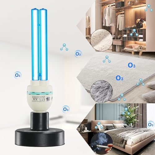 COOSPIDER 36Watts UV Sanitizer Lamp with Remote Control Powerful Ozone UVC Light with E26 Base for Basement/Bedroom/Kitchen/Office/Storehouse/Car, 3-Gear Timer 110V with Ozone - Image 5
