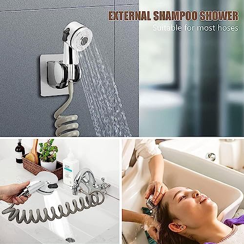 Sprayer Head for Shampoo Bowl, Side Control Button Pedicure Chair Spa, Sink Replacement Part for Salon,Stainless Steel - Image 6