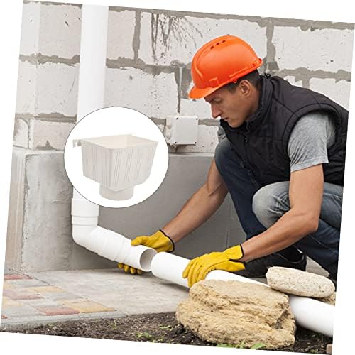 White PVC Downspout Adapter for Rainwater Collection, Easy Install - Image 6