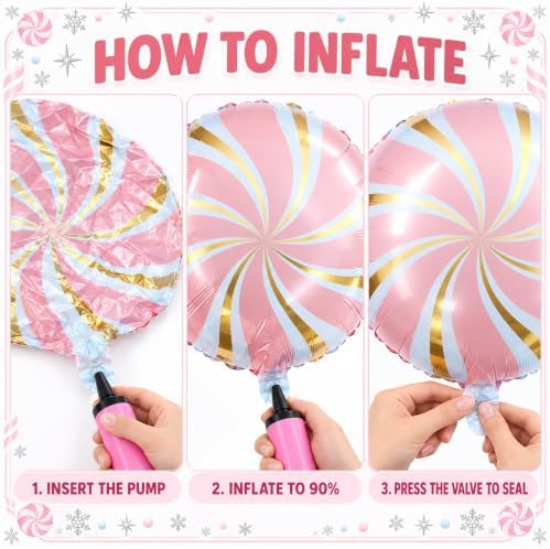 130Pcs Pink White Silver Christmas Balloon Garland Kit with Snowflakes - Image 3