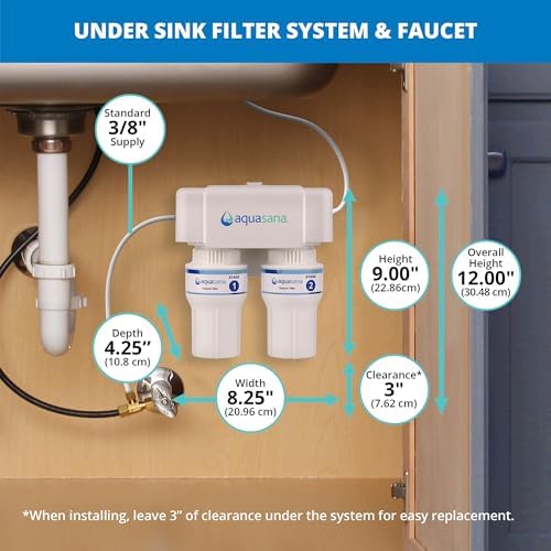 Aquasana Under Sink Water Filter | Claryum 2-Stage Filtration | AQ-6200-ORB - Image 6
