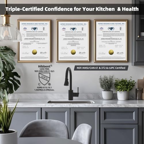 Hibbent NSF/ANSI/CAN 61 & 372 Certified Pull Down Kitchen Faucet Head - Image 5