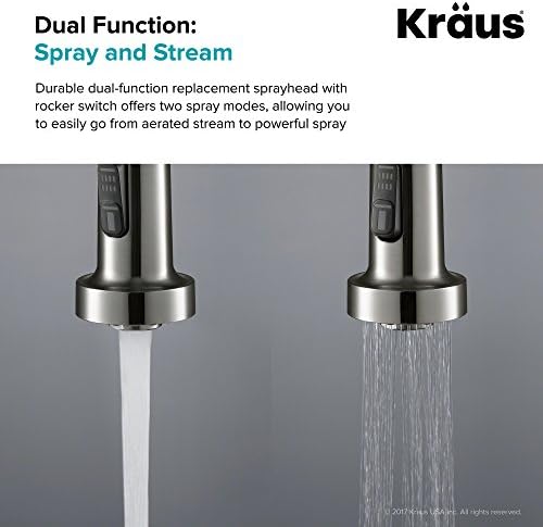 Kraus KFS-1SS Dual Function Kitchen Faucet Sprayer, Stainless Steel - Image 2