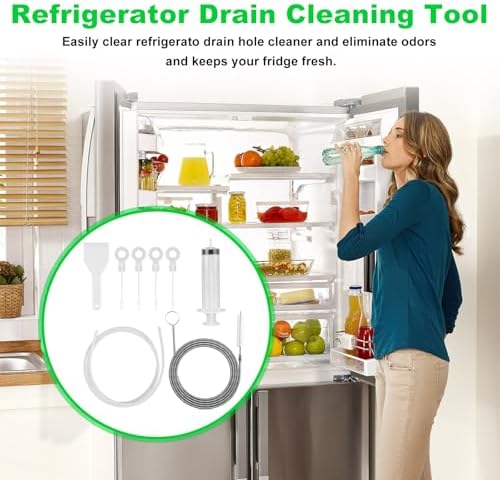 8 PCS Refrigerator Drain Cleaning Tool - Fridge Water Line Cleaner Kit - Image 3