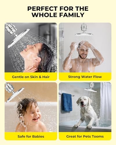 4 Pack Universal Shower Filter Cartridge- 99% Removes Chlorine, Fluoride, Heavy Metals,Hard Water Impurities - Healthier Skin & Softer Hair,Compatible with Universal Shower Filter - Image 7