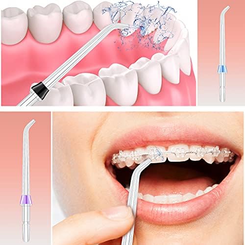 Nuanchu 8 Pieces Compatible with Waterpik Replacement Flossers Replacement Tips, Classic Jet Tips Flosser Refill Heads Replacement Heads for Water Toothpick (Classic Jet Tips) - Image 4