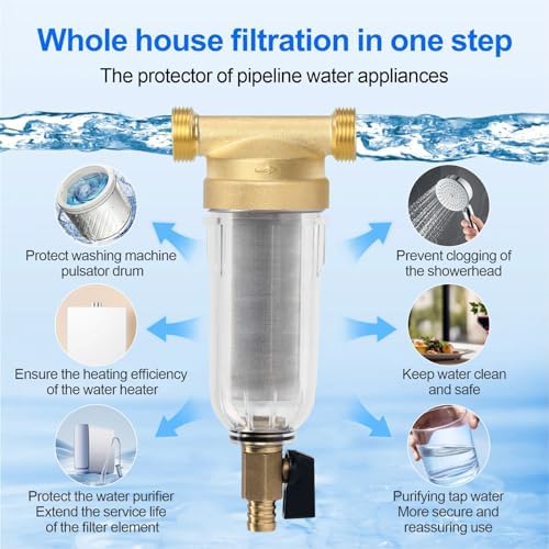 Whole House Spin Down Sediment Water Filter 3/4“, 40 Micron, - Image 4