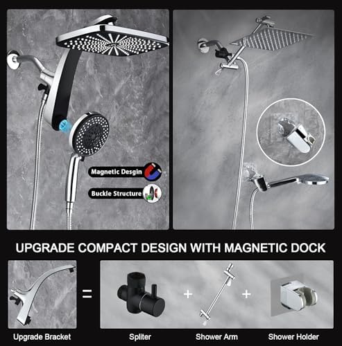 Rain Shower Head with Handheld Showerhead, Chrome 1.75GPM 460311 - Image 5