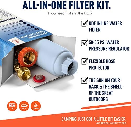 Firebelly Outfitters RV Water Pressure Regulator, Camper Water Filter Kit - Image 2