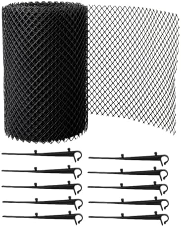 Plastic Gutter Guard Mesh Cover Net with 10 Nails for Yard Drains by WOONEKY