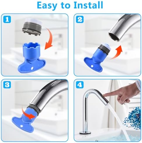 12 PCS Faucet Aerator Set, M16.5, M18.5, M21.5, M24, Kitchen & Bathroom Sink Aerator Replacement with Key Removal Wrench Tool - Image 6