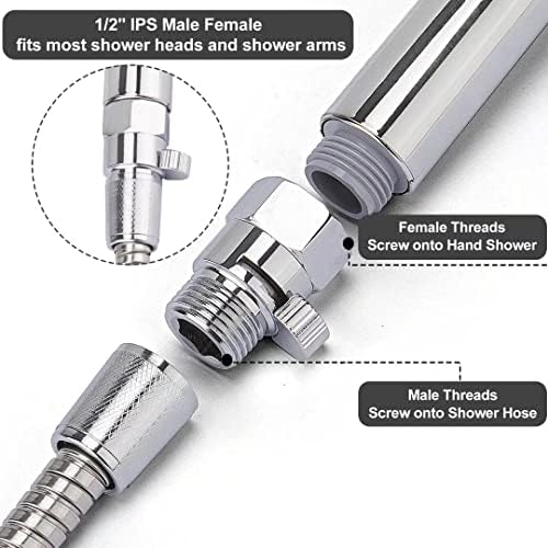 MAYYAYA Brass Shower Head Flow Control Valve, NTP1/2 Metal Shut-off Valve - Image 2