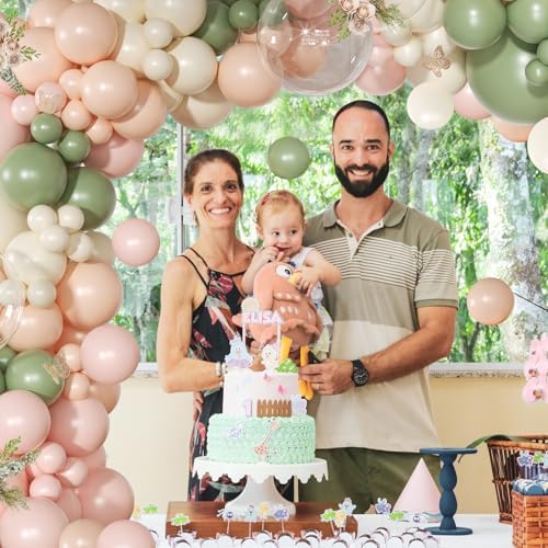 Pink Green Balloon Arch Kit, Baby Shower Birthday Decor - Image 4