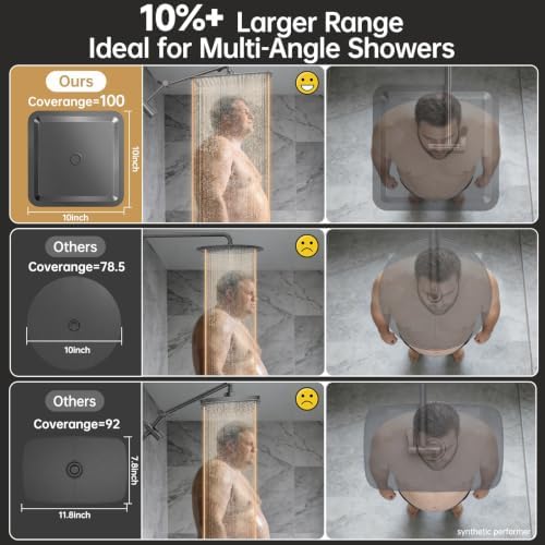 Veken All Metal 10" Luxurious Gray Rain Shower Heads with Handheld Spray - Image 4