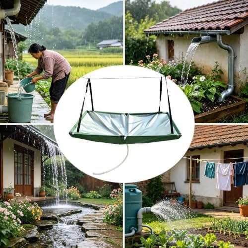 Rain Water Collector with Hose for Garden, Water Harvester Cloth - Image 6
