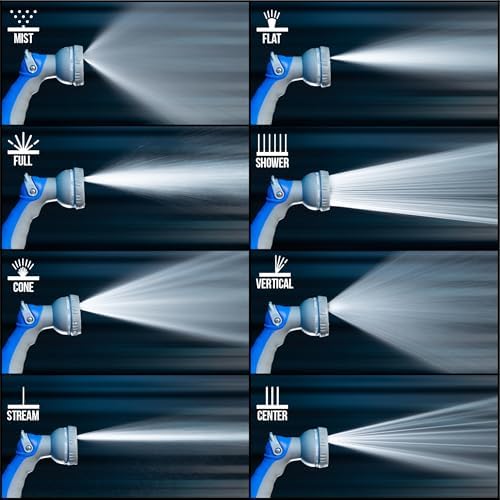 VIKING Hose Nozzle, 8 Spray Patterns, Thumb Control for Cars and Homes - Image 3