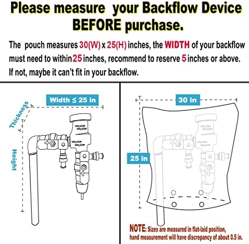 Insulated Pouch - Backflow Insulation Cover for Winter Freeze Protection, Pale Khaki, 30’’W x 25’’H - Measure Before Purchase - Image 2