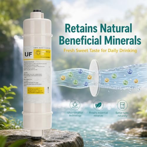 3 Packs 10" UF Ultrafiltration Membrane Water Filter,1/4" Quick-Connect Replacement Cartridges for Refrigerator & Ice Maker,for Reverse Osmosis Systems - Image 3