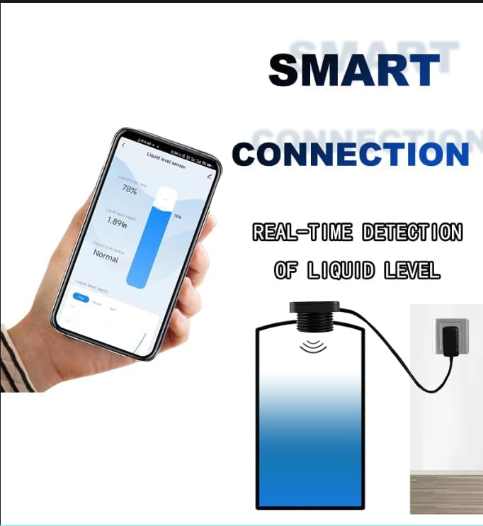 Smart TLC2326 Tuya Liquid Level Monitor 118 inches APP Oil Water Outdoor Alarm Sensor Household Indicator Ultrasonic Well Monitoring System WiFi Micro Detector Granary Solid Particle Volume - Image 3