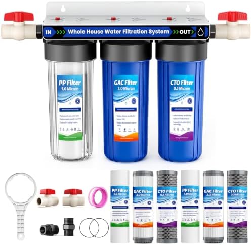 Whole House Water Filter System for Well Water,3-Stage,2-Year Filter Supply by Unknown