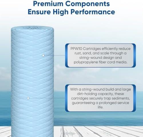 PUREPLUS PRO 5 Micron 10"x2.5" Whole House String Wound Sediment Filter - Image 2