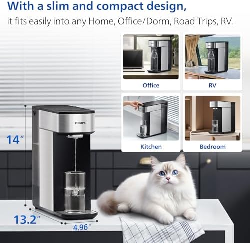 Reverse Osmosis Water Filter Countertop, PHILIPS 3:1 Pure to Drain 5-IN-1 RO Water Filtration System Purifier Dispenser with Aquaporin Technology Tested by NASA, NSF/ANSI 372 Certified, Reduce TDS - Image 5