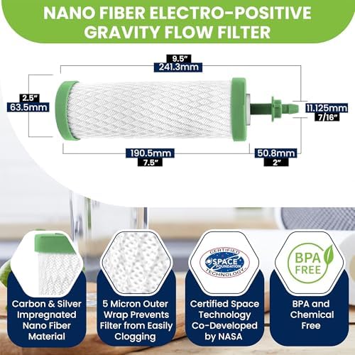Aqua Sterling Purification System - High Capacity, Clear Gravity-Fed Water Filtration System - Drinking Water Filter System - Image 5