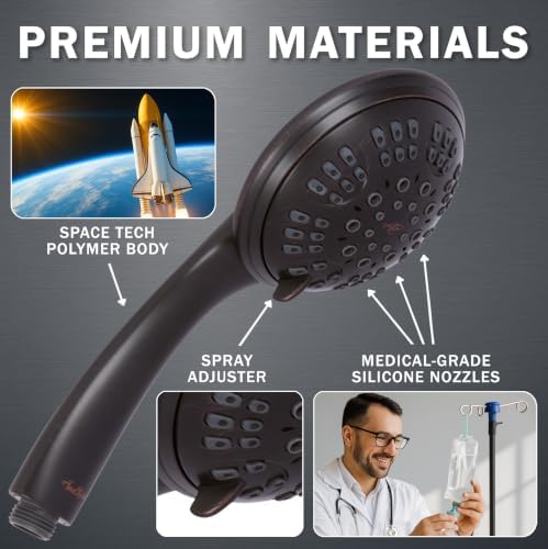Aqua Elegante Luxury Handheld Shower Kit - 1.8 GPM - Oil-Rubbed Bronze - Image 5