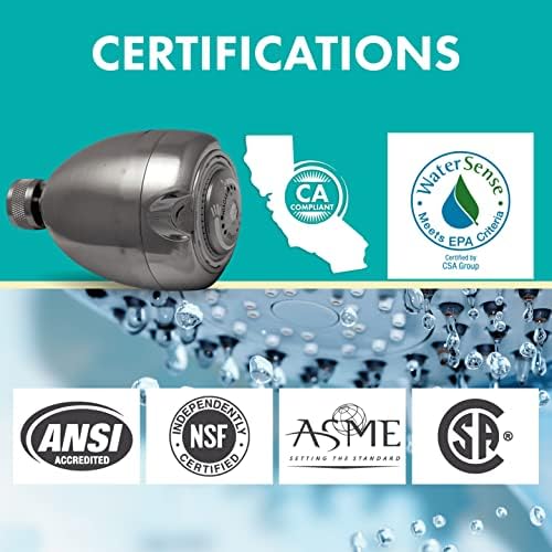 Niagara Conservation N2912BN-M Earth Spa 3-Spray with 1.25 GPM 2.7-in. Wall Mount Adjustable Fixed Shower Head in Brushed Nickel | Bathroom Shower Head Sprayer with Pressure Compensation Technology - Image 3