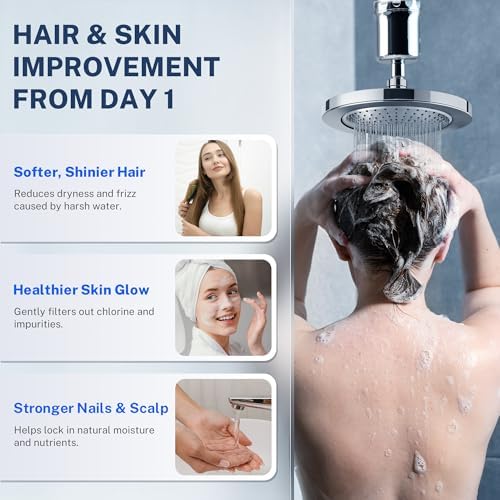 iSpring SF1S 33-Stage Universal Shower Head Filter for Hard Water, Chrome - Image 2