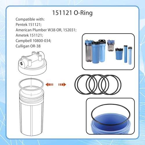 151121 OR-38 O-Ring Gasket Seal for Pentek Water Filter Housings & Slim Line Housings Replacement OR-38 WS03X10001 10800-034(6/Pack) - Image 5