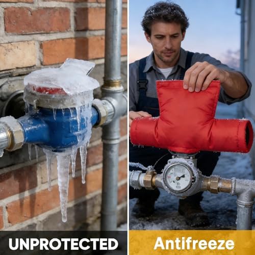 Water Meter Insulation Cover, Double-Layer Oxford Cloth Backflow Preventer Cover, Water Meter Socks for Winter Freeze Protection, for Outdoor Water Systems - Image 2