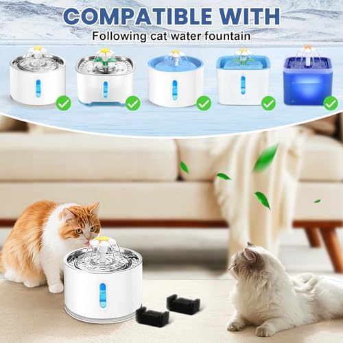 16 Pack Cat Water Fountain Sponge Filters, Replacement Foam Pre-Filter Sponges for 67oz/2L & 81oz/2.4L Pet Fountain (Pump Not Included) - Image 3