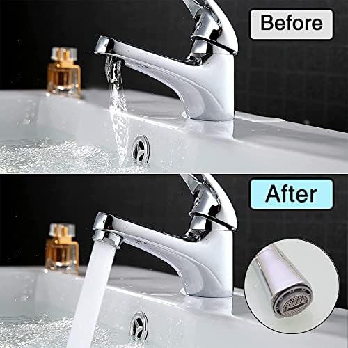 12 Pieces Moen Aerator Faucet Replacement for Sink and 5 Pieces Faucet Aerator Key Wrenches Removal Tool for Bathroom or Kitchen Sink - Image 6