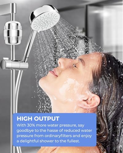 6 Pack 30 Stage Universal Shower Filter Replacement Cartridge -Removes Chlorine, Heavy Metals, Iron, Sediments-VeoryFly ShowerHead Water Filter Cartridge, Compatible with Universal Shower Filter - Image 7