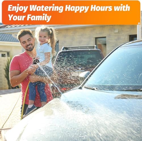 AUTOMAN Garden Hose Nozzle-7 Patterns Sprayer-2 Pack, Metal High Pressure Spray Nozzle, Heavy Duty Labor-Saving Design Water Hose Nozzle for Garden Watering, Car Washing, Window Cleaning, Pets Bathing - Image 6