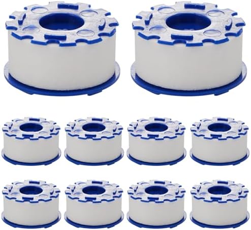 10 Pack Sink Water Faucet Filter Cartridge Replacements, Faucet Water Filter Replacements for Faucet Kitchen Bathroom Sink Filter Removes Chlorine Fluoride Heavy Metals Hard Water by BREADEEP