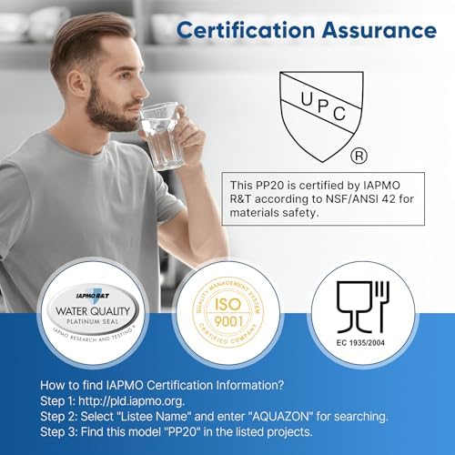 PUREPLUS 20 Micron 20"x2.5" Whole House Sediment Water Filter PP20 4 Pack - Image 3