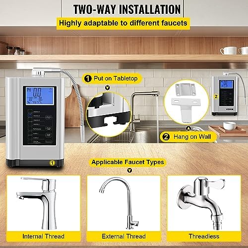 SIYANE Alkaline Water Ionizer PH3.5-10.5 Hydrogen Generator Machine Drinking Purifier Filter 7 Water Sett-ings for Home Appliance, 1005003853147028 - Image 2