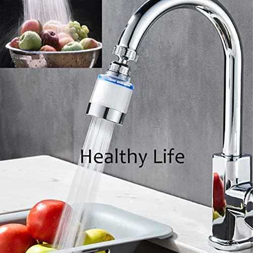 360-Degree Rotating Faucet Filter Sink Water Faucet Filter Water Purifier Faucet Filter Purifier for Kitchen and Bathroom,Removes Heavy Metals and Hard Water(Blue) - Image 6