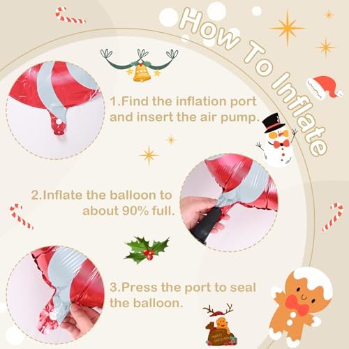121PCS Christmas Balloon Garland Arch Kit, Pearl Sand White and Gold Balloons with Star Reindeer Mylar Foil Balloon for Holiday Xmas Party Wedding Anniversary Prom New Years Eve Decorations - Image 4