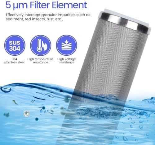Stainless Steel Cleanable Wire Mesh Filter Cartridge 10”Length,2.5"OD(5 Micron) - Image 5