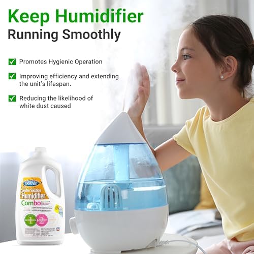 Bacteriostatic Humidifier Water Treatment– Extend Filter Life Eliminate Odors & Prevent Bacterial Growth – Compatible with All Cool Mist & Warm Mist Humidifiers – 64 oz Easy Pour Bottle - Image 4